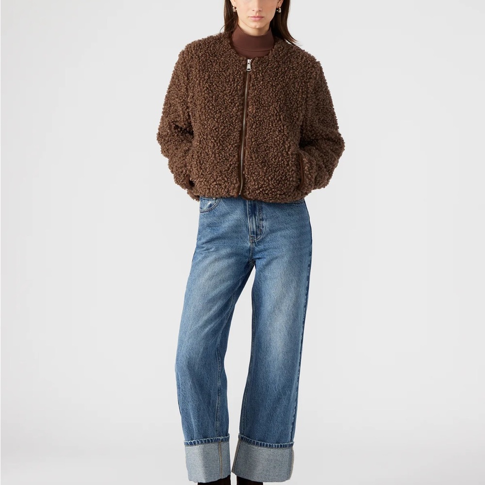 Steve Madden Chocolate Brown Teddy Jacket - Picture 2 of 11
